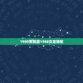 1980男猴跟1988女龙婚配，1980年猴和1988年的龙婚姻如何