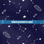 婚姻状况在哪里可以查询，请问哪里可以查到婚姻状况？拜托各位大神