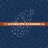 十二生肖与婚配对照表 男女属相婚配表大全