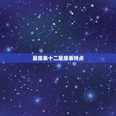星座表十二星座表特点，十二星座的特征