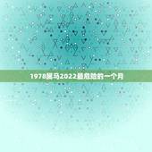 1978属马2022最危险的一个月，2022年属马的全年运势怎么样？