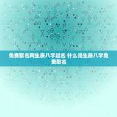 免费取名网生辰八字起名 什么是生辰八字免费取名