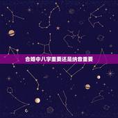 合婚中八字重要还是纳音重要，请大师帮我算一个八字合婚，您说的“按四柱纳