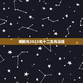 宋韶光2022年十二生肖运程，宋韶光生肖运程是什么。