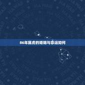 86年属虎的婚姻与命运如何，1986年属虎的人婚配