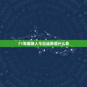 71年属猪人今日运势是什么命，71年女人属猪一生命运