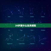 20岁属什么生肖婚配，20岁结婚意味着什么