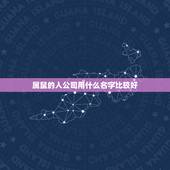 属鼠的人公司用什么名字比较好，属鼠取什么公司名字好
