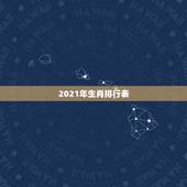 2021年生肖排行表，2021生肖运势最好排名