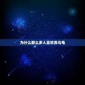 为什么那么多人喜欢养乌龟，喜欢养乌龟的人大多都是什么性格？