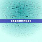 夫妻相测试照片在线测试，有木有测试两张照片夫妻相的软件？