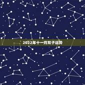 2022年十一月双子运势，双子o型血明年运势？