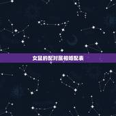 女鼠的配对属相婚配表，男女属鼠的属相婚配表 属鼠的和什么属相最配