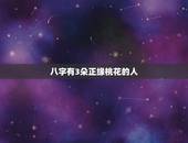 八字有3朵正缘桃花的人，命里几朵桃花是不是代