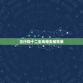 五行和十二生肖相生相克表，十二生肖相冲相克表2022