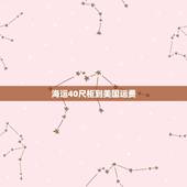 海运40尺柜到美国运费，去美国的海运运费是多少？