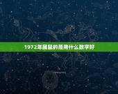 1972年属鼠的是用什么数字好，什么数字适合属鼠的人