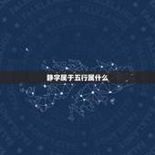静字属于五行属什么，为什么有人说静字五行属