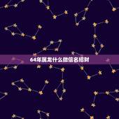 64年属龙什么微信名招财，我76年的，属龙，44岁微信头像用啥样的好