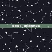 巨蟹座十一月份感情的运势，十一月份星座运程