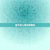 至今没人用过的网名，至今没人用过的网名英语