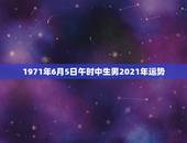 1971年6月5日午时中生男2021年运势，1971年属猪男2021年