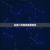 生辰八字查询免费查询，查询生辰八字