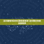 五行属性为水木火的女孩名字 五行带水木的女孩名字