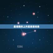 最准确的上升星座查询表，怎样精确的确定自己的上升星座