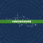 夫妻缘分配对测试免费，测试两人是否有夫妻缘分