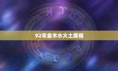 92年金木水火土属相，金木水火土五行数字表(1一16)