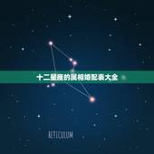 十二星座的属相婚配表大全，12星座里面哪些属相婚配不幸福？