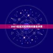 2021旺运又旺财的抖音名字男，2021抖音最旺最好的名字
