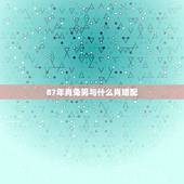 87年肖兔男与什么肖婚配，肖兔男天蝎座和肖龙女水瓶座配吗