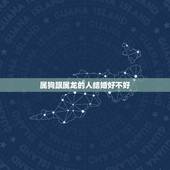 属狗跟属龙的人结婚好不好，属龙的和属狗的能结婚嘛？