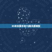 85年女属牛和78属马男婚配，1978年男属马与1985年女属牛婚姻如
