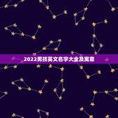 2022男孩英文名字大全及寓意，2023男孩英文名字大全及寓意