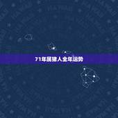 71年属猪人全年运势，属猪的71年生人今天财运在哪个方向