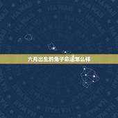 六月出生的兔子命运怎么样，六月生兔男的婚姻