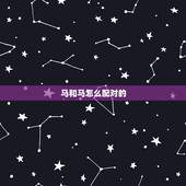 马和马怎么配对的，马和马怎么繁殖