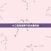 十二生肖运势今日水墨先生，今日财运更好的生肖