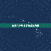 生辰八字取名字打分数免费，免费 取名 生辰八字