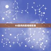 93属鸡的属相婚配表，1993男属鸡的和什么属相最配