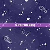 双子座上升星座查询，双子座的上升星座