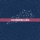 2003年属羊是什么命女，2003年羊的女是什么命