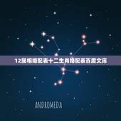 12属相婚配表十二生肖婚配表百度文库，12属相婚配