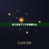 合八字合了7个字说明什么，我和男朋友去合八字和了7个字好不好？是不是合