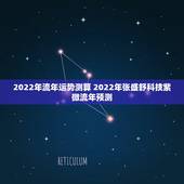 2022年流年运势测算 2022年张盛舒科技紫微流年预测