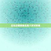出生日期转换生辰八字对照表 五行起名生辰八字免费起名测名