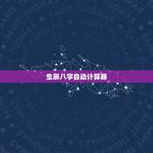 生辰八字自动计算器，有测算生辰八字的？